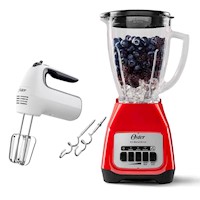 Combo Licuadora Oster BLSTKAGRPB + Batidora de Mano FPSTHM3532